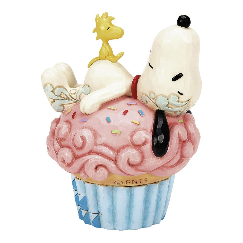 置物 フィギュア SNOOPY スヌーピー レイイング オン カップケーキ 13cm スヌーピー 飾り キャラクター  enesco Peanuts JIM SHORE【メーカー直送】【同梱不可】【あす楽不可】【代引き不可】