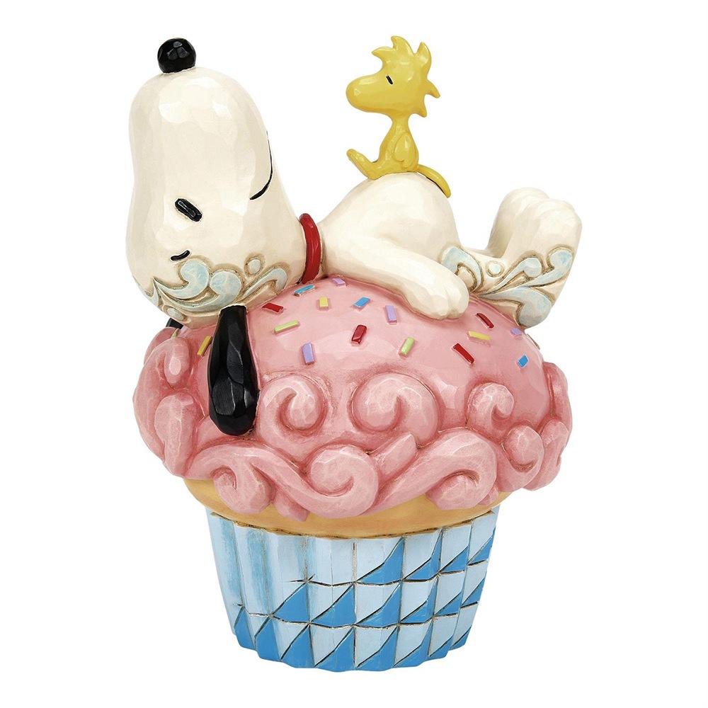 置物 フィギュア SNOOPY スヌーピー レイイング オン カップケーキ 13cm スヌーピー 飾り キャラクター  enesco Peanuts JIM SHORE【メーカー直送】【同梱不可】【あす楽不可】【代引き不可】
