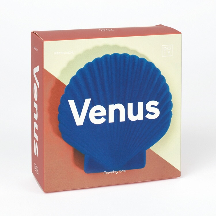 アクセサリーケース DOIY ヴィーナス 貝型ジュエルケース ブルー