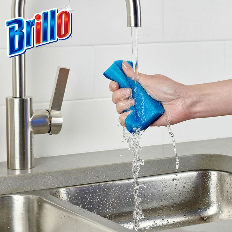 Brillo ブリロ ノースクラッチスクラブスポンジ 2個入り （ブルー）