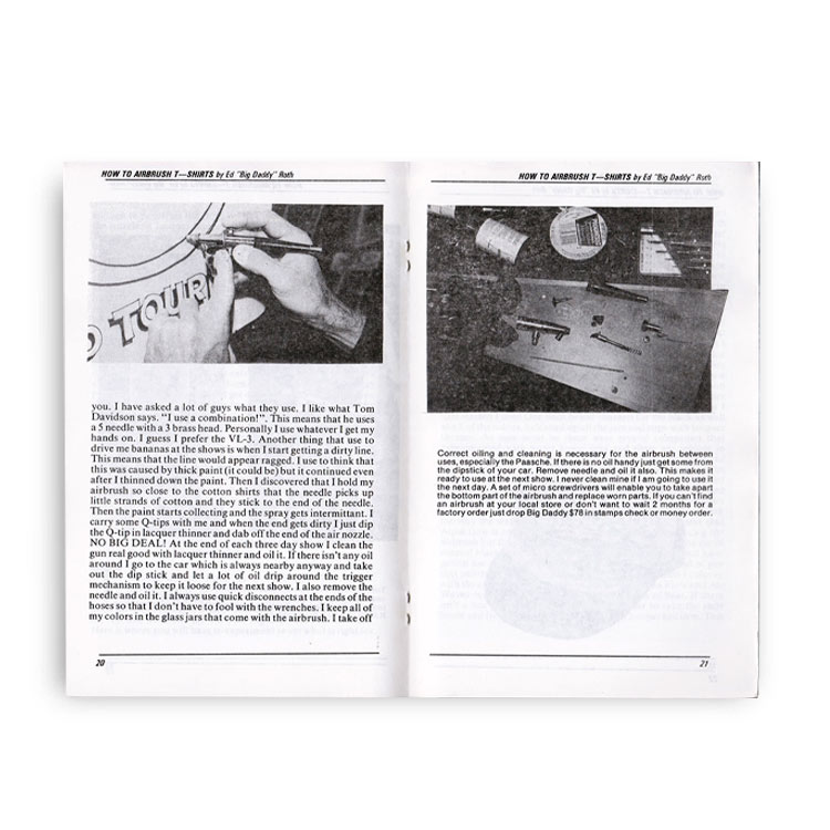 ED ROTH BOOK ”HOW TO AIR BRUSH T SHIRTS”  エアブラシの使い方 (表紙色：クリーム)