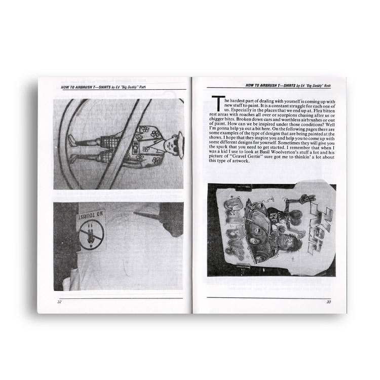 ED ROTH BOOK ”HOW TO AIR BRUSH T SHIRTS”  エアブラシの使い方 (表紙色：クリーム)