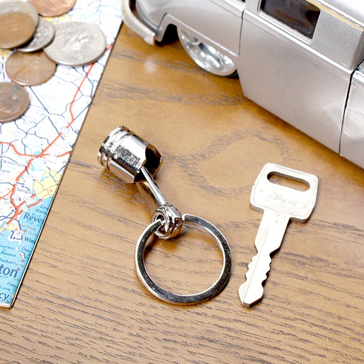 【メール便発送】キーホルダー カーパーツキーリング 「ピストン」 キーホルダー 車の部品 アメリカン雑貨カーパーツ型のクールなキーリング。