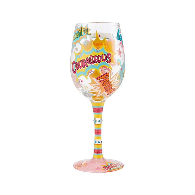 ワイングラス Super She-Ro 高さ22.4cm 440ml ガラス製 ロリータ パーティ グラス 食器 キッチン雑貨 おしゃれ Lolita enesco【メーカー直送】【同梱不可】【あす楽不可】【代引き不可】