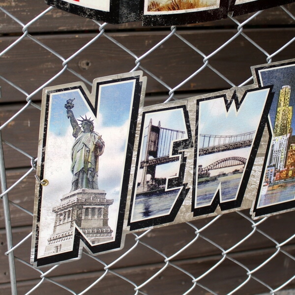 アメリカンスティールサイン「New York Landmarks」 PS-467