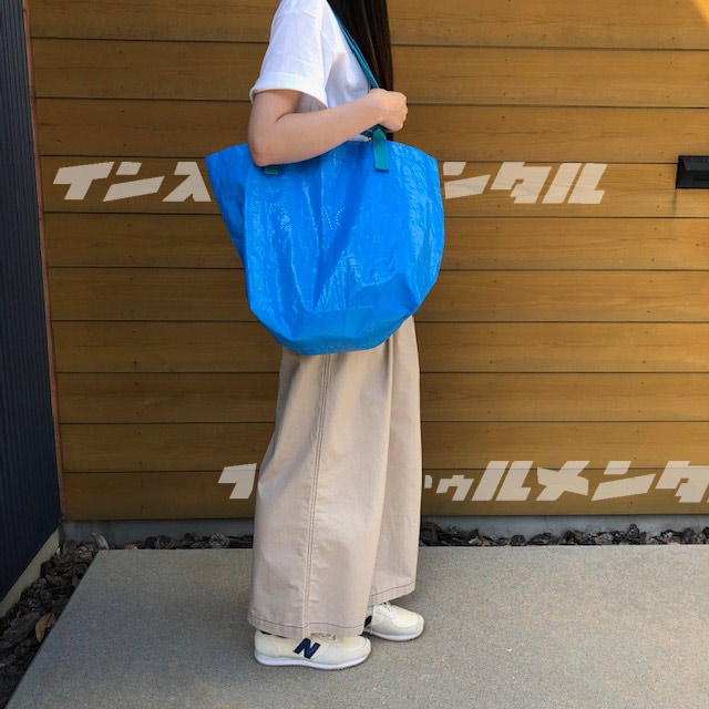 レジャーバッグ BEACH ブルー 大きめ 買い物バッグ エコバッグ ビニール トート ショルダー アウトドア アメリカン雑貨