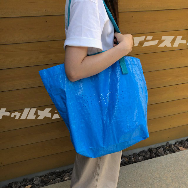 レジャーバッグ BEACH ブルー 大きめ 買い物バッグ エコバッグ ビニール トート ショルダー アウトドア アメリカン雑貨