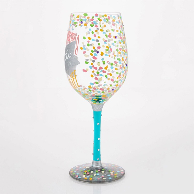 ワイングラス BIRTHDAYS ARE CONFETTI 高さ22.4cm 440ml ガラス製 ロリータ パーティ グラス 食器 キッチン雑貨 おしゃれ Lolita enesco【メーカー直送】【同梱不可】【あす楽不可】【代引き不可】
