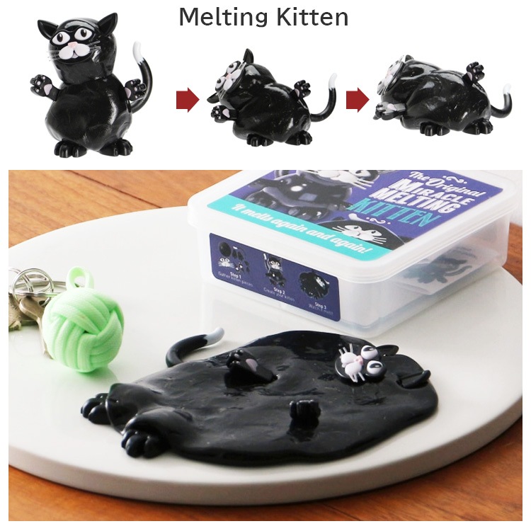 作ってとけちゃう 制作キット Melting メルティング スノーマン キトゥン パピー シリコン粘土 子猫 雪だるま 子犬 冬 プレゼントにもオススメ！  何度でもつくって楽しめる制作キット クリスマス ギフト
