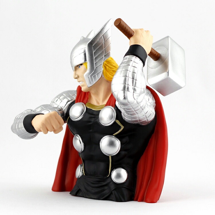 バストアップ ソフビバンク 貯金箱 Thor ソー アメキャラ アメリカ雑貨 アメリカン雑貨