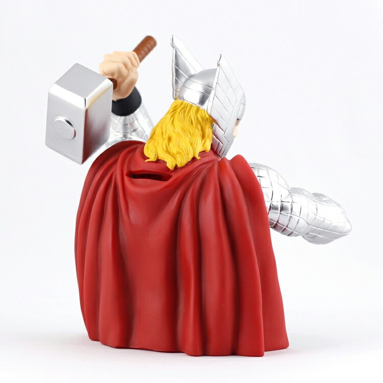 バストアップ ソフビバンク 貯金箱 Thor ソー アメキャラ アメリカ雑貨 アメリカン雑貨