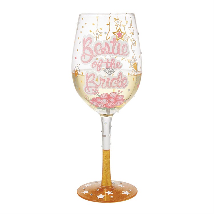 ワイングラス  BESTIE OF THE BRIDE 高さ22.4cm 440ml ガラス製 ウエディング ロリータ パーティ グラス 食器 キッチン雑貨 おしゃれ Lolita enesco【メーカー直送】【同梱不可】【あす楽不可】【代引き不可】