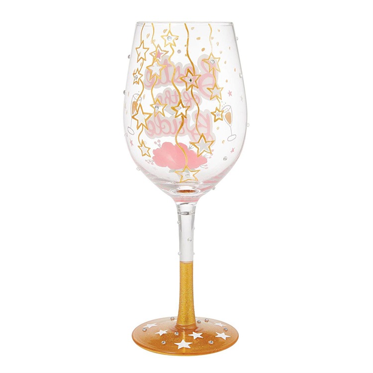 ワイングラス  BESTIE OF THE BRIDE 高さ22.4cm 440ml ガラス製 ウエディング ロリータ パーティ グラス 食器 キッチン雑貨 おしゃれ Lolita enesco【メーカー直送】【同梱不可】【あす楽不可】【代引き不可】
