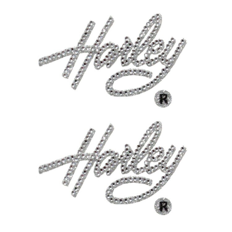 【メール便発送】ステッカー ハーレーダビッドソン グリッター デカール Harley CG336 高さ3.3×幅6.8cm Harley-Davidson スタッズ シール デカール カスタマイズ アメリカン雑貨スタッズ付きダイカットデカール。
