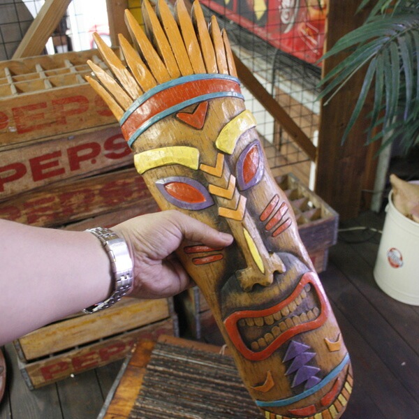 Tiki Long Mask ティキ ロングマスク #7402 BAR ハワイアンインテリア