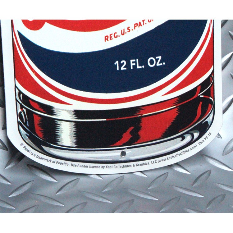 ダイカットメタルサイン Pepsi-Cola ペプシ ボトル PC-18 縦56.5×横15cm アルミ製 メタルサイン 壁面装飾 ガレージ インテリア アメリカン雑貨