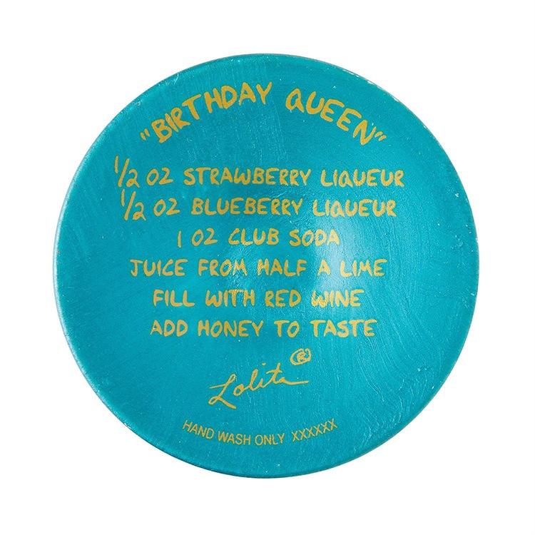 ワイングラス  BIRTHDAY QUEEN 高さ22.4cm 440ml ガラス製 バースデー ロリータ パーティ グラス 食器 キッチン雑貨 おしゃれ Lolita enesco【メーカー直送】【同梱不可】【あす楽不可】【代引き不可】
