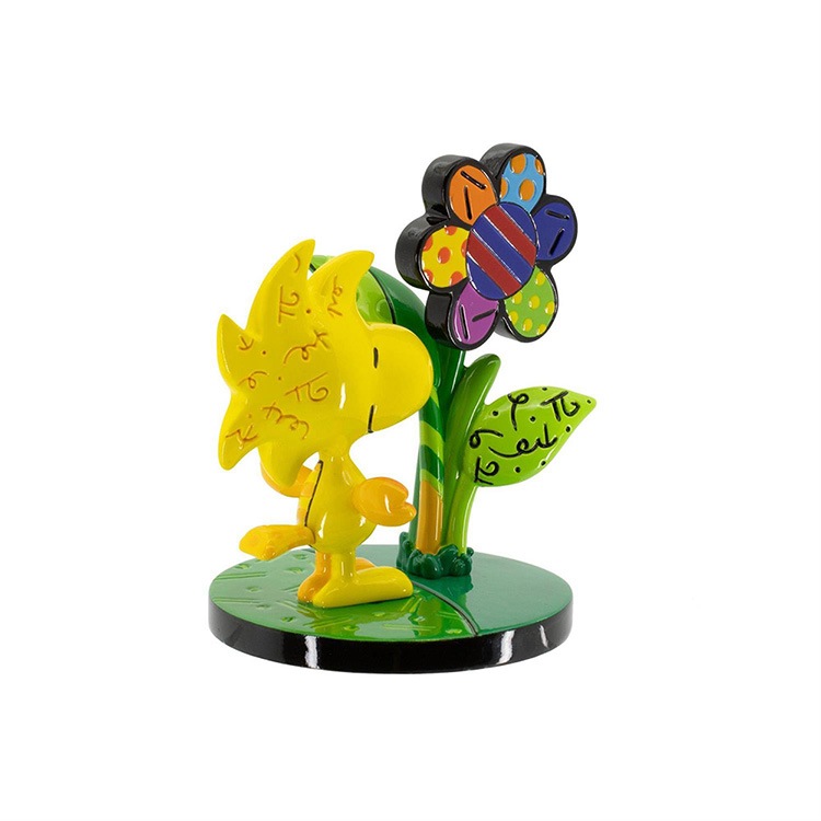 フィギュア ウッドストック フラワー ミニ 約9cm enesco Peanuts Britto ブリット レジン製【メーカー直送】【同梱不可】【あす楽不可】【代引き不可】