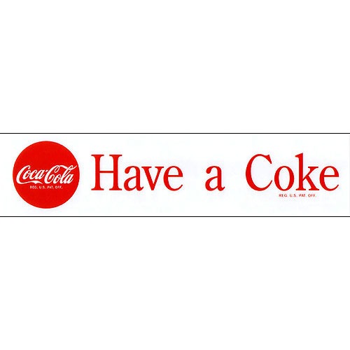 【メール便発送】ステッカー コーラ バンパー COCA-COLA BRAND コカコーラブランド バンパーステッカー CC-BS4 レトロ アメリカン雑貨長さ20cmのロングタイプデカール
