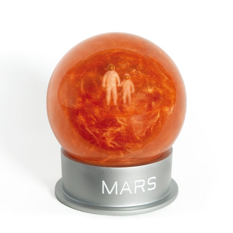 オブジェ MARS DUST GLOBE マーズ ダストグローブ 火星のスノーグローブ ドーム直径10cm ガラス、ポリレジン スノードーム オブジェ 置物 おしゃれ