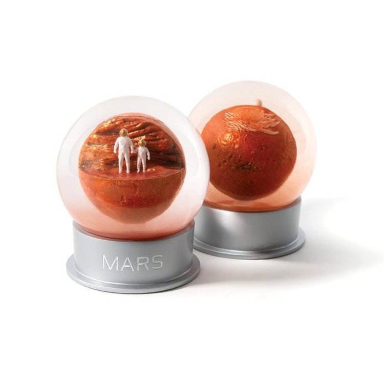 オブジェ MARS DUST GLOBE マーズ ダストグローブ 火星のスノーグローブ ドーム直径10cm ガラス、ポリレジン スノードーム オブジェ 置物 おしゃれ