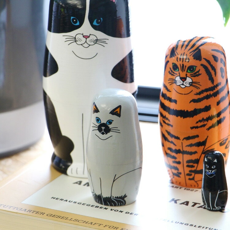 FELINE 5 フィーラインファイブ 猫のマトリョーシカ By Midori Komatsu