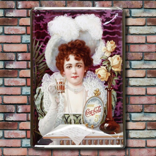 メール便発送】20x30cm エンボス加工ブリキ看板 コカコーラシリーズ