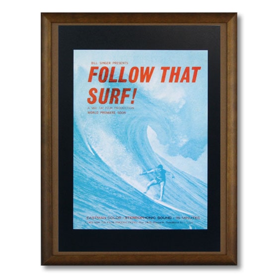 サーフムービーポスター L-23 「FOLLOW THAT SURF!」 サイズ：28.5×21.5cm アメリカ雑貨 アメリカン雑貨
