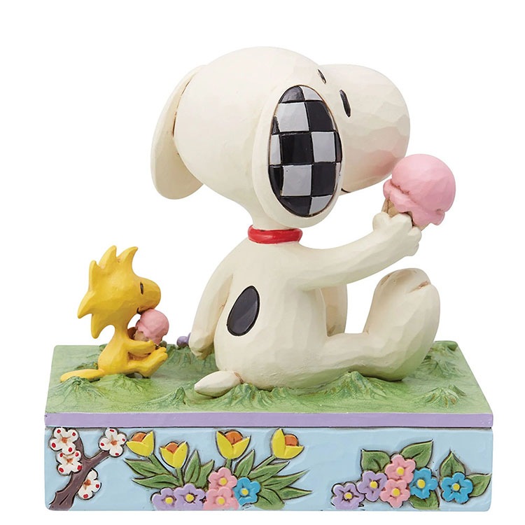 SNOOPY スヌーピー＆ウッドストック アイスクリーム フィギュア