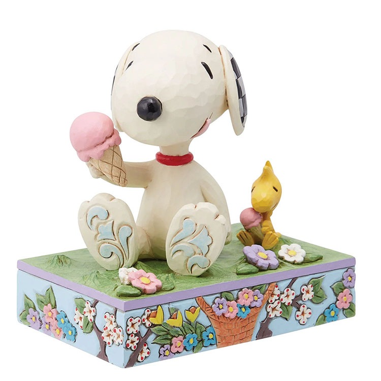 SNOOPY スヌーピー＆ウッドストック アイスクリーム フィギュア