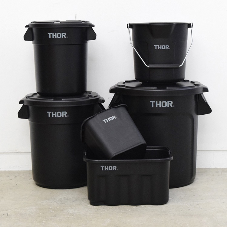 バケツ THOR クアドレイトバケツ DC 4.7L ブラック W21.6×D17.8×H21