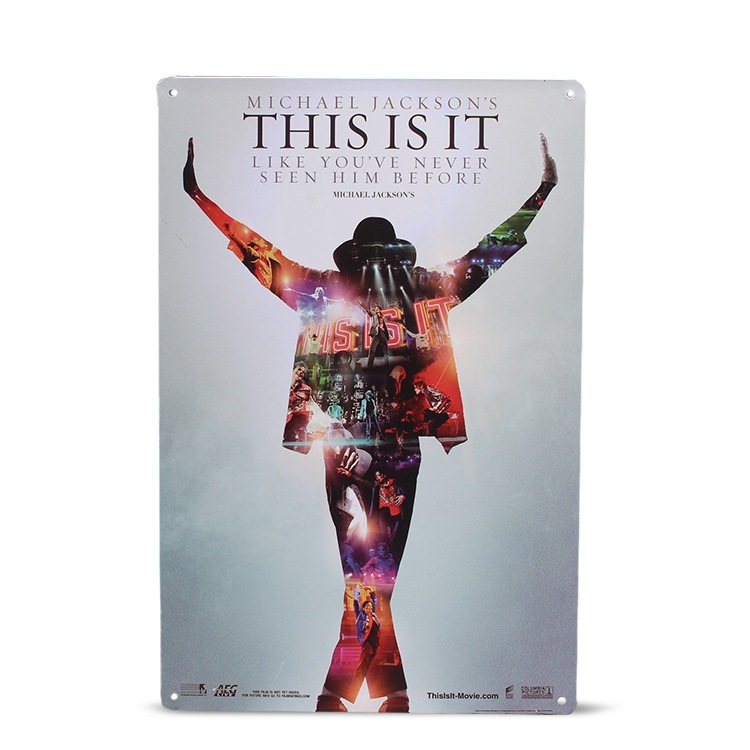 メール便発送】ティンプレート マイケルジャクソン This is it H30