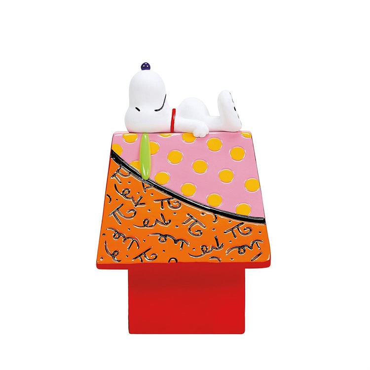 フィギュア スヌーピー ドッグハウス 約16.5cm enesco Peanuts Britto ブリット レジン製【メーカー直送】【同梱不可】【あす楽不可】【代引き不可】
