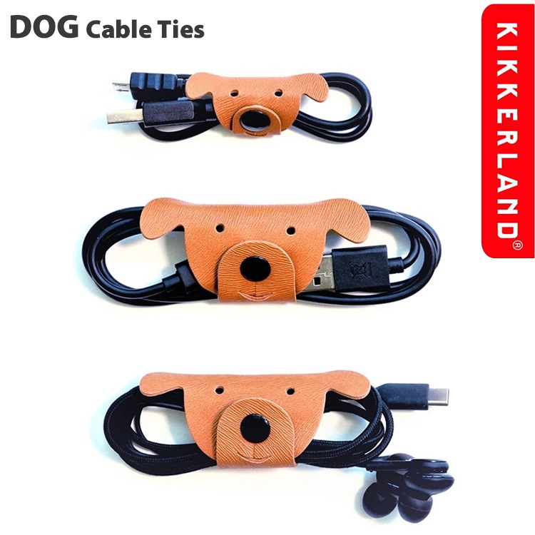 メール便発送】KIKKERLAND Dog CABLE TIES ドッグケーブルタイ 3点