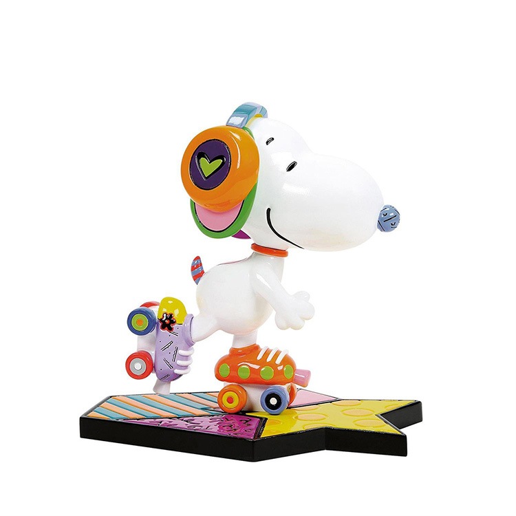 フィギュア スヌーピー ローラースケート 約17.7cm enesco Peanuts Britto ブリット レジン製【メーカー直送】【同梱不可】【あす楽不可】【代引き不可】