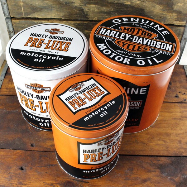 【期間限定セール】ハーレーダビッドソン オイルカン ストレージティンセット （3個セット ） HDL-19201 HARLEY-DAVIDSON ブリキ缶 アメリカ雑貨 アメリカン雑貨