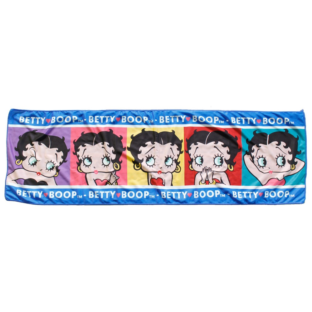 タオル クールタオル ベティーブープ ポートレート 30×100cm ポリエステル製 冷却タオル ひんやりタオル 抗菌加工 UVカット アメリカン雑貨 BETTY BOOP