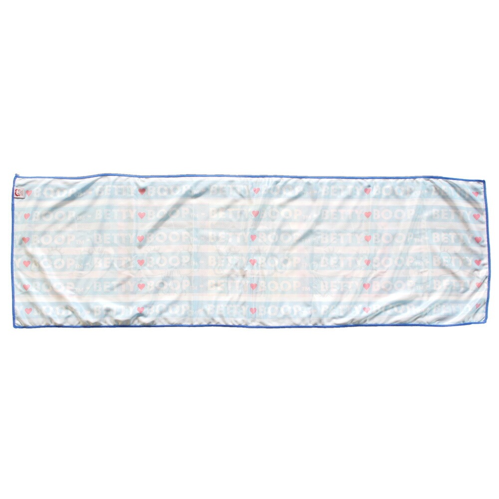 タオル クールタオル ベティーブープ ポートレート 30×100cm ポリエステル製 冷却タオル ひんやりタオル 抗菌加工 UVカット アメリカン雑貨 BETTY BOOP