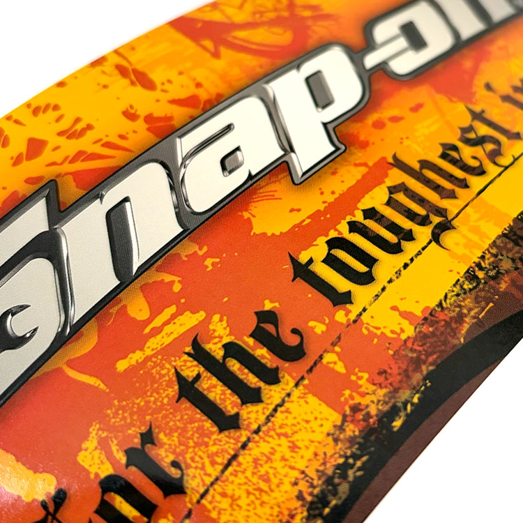 【メール便発送】Snap-on スナップオン デカール For the toughest 縦8.8×横17cmアメリカの工具ブランドのステッカー 工具好きのための一枚。
