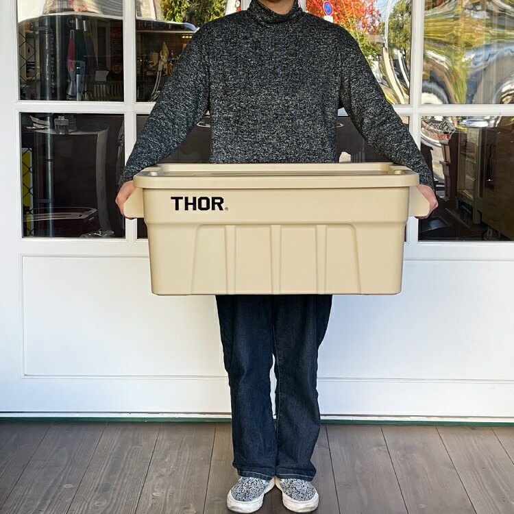 収納BOX THOR LARGE TOTE DC 53L コヨーテ フタ付き スクエア 収納 コンテナ TRUST アメリカン雑貨