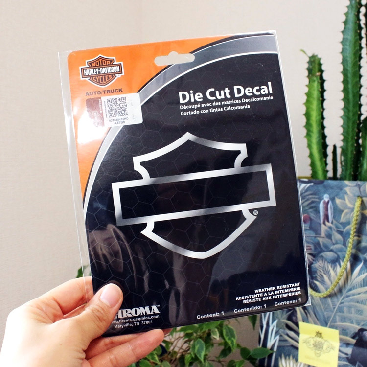 【メール便発送】ステッカー ハーレーダビッドソン ダイカットデカール B&S シルエット ロゴ クローム 蒔絵ステッカー CG3661 耐候性ビニール素材 Harley-Davidson耐候性ビニル素材のMADE IN USA ダイカットデカール。