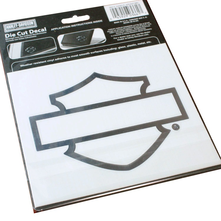 【メール便発送】ステッカー ハーレーダビッドソン ダイカットデカール B&S シルエット ロゴ クローム 蒔絵ステッカー CG3661 耐候性ビニール素材 Harley-Davidson耐候性ビニル素材のMADE IN USA ダイカットデカール。