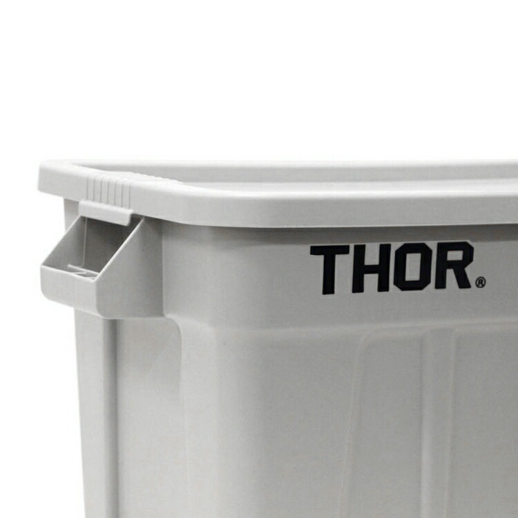 収納BOX THOR LARGE TOTE DC 53L ライトグレー フタ付き スクエア 収納 コンテナ TRUST アメリカン雑貨