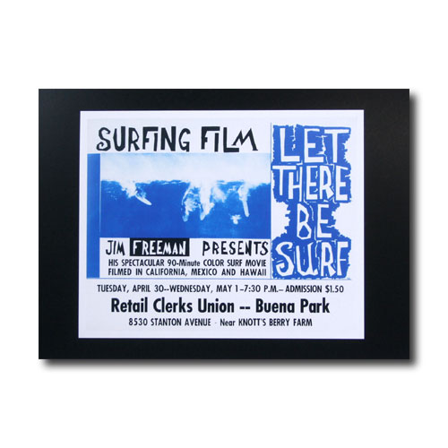 サーフムービーポスター L-27 「LET THERE BE SURF」 サイズ：21.5×27cm アメリカ雑貨 アメリカン雑貨