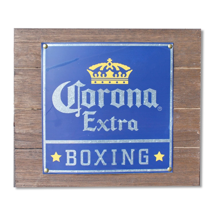 看板 木製 コロナエクストラ ウッドボックスサイン BOXING