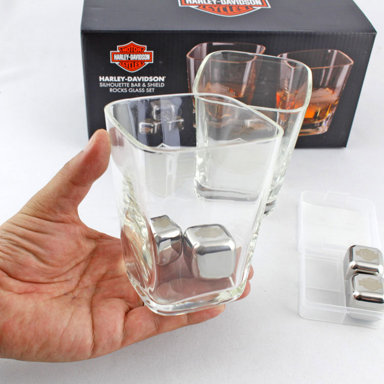 ウイスキーグラス ハーレーダビッドソン シルエット B&S ロックグラス