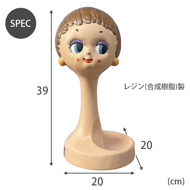 最後お値引⭐︎ピンクツイッギーヘッドマネキン ヘッドマネキン レトロ ピンク ツイッギー (古今東西百貨 三ツ
