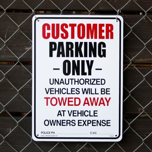 customer parking only ロードサイン Amazon.co.jp: 「Customer Parking Only Sign」 (3枚パック) - 18