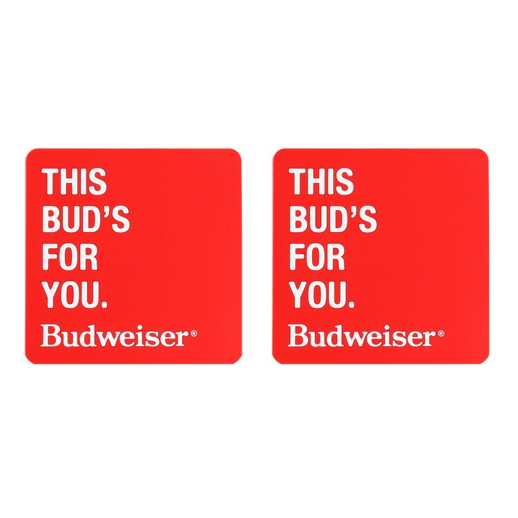 メール便発送】ラバー製 コースター 2枚セット 「THIS BUD'S FOR