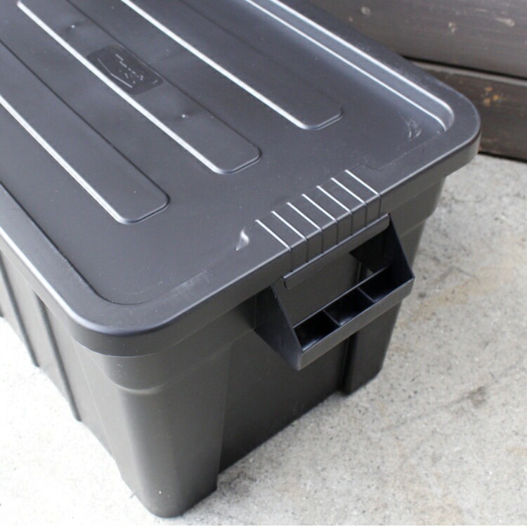 収納BOX THOR LARGE TOTE DC 75L ブラック フタ付き スクエア 収納 コンテナ 大容量 人気 TRUST アメリカン雑貨
